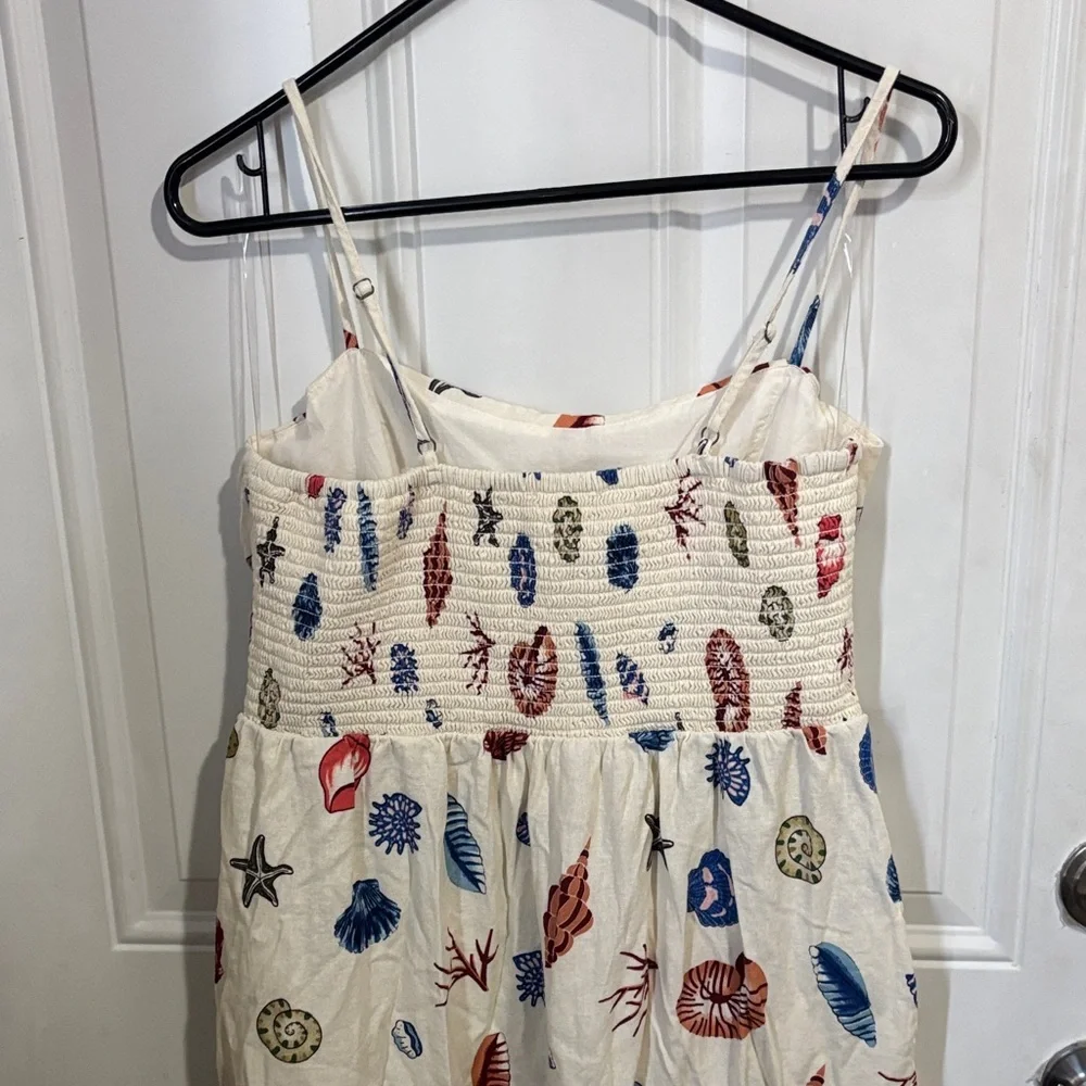Ladies' Cream Seashell Print Sundress - Picture 4 of 5